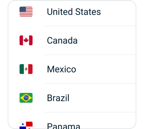 ChatGPT connect step 2, choose VPN server location